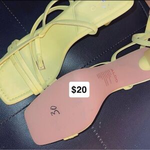 Aldo Women's Yellow Strappy Sandals